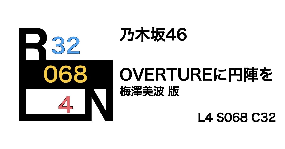 乃木坂46 「OVERTURE」に円陣を〜梅澤美波 版〜