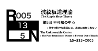 波紋坂道理論 第5回 不可知の中心：他者の純粋な意図には、永遠に触れられない [L5-S13-C005]