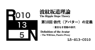 波紋坂道理論 第10回 依代（アバター）の定義：意志なき受動の依代 [L5-S13-C010]
