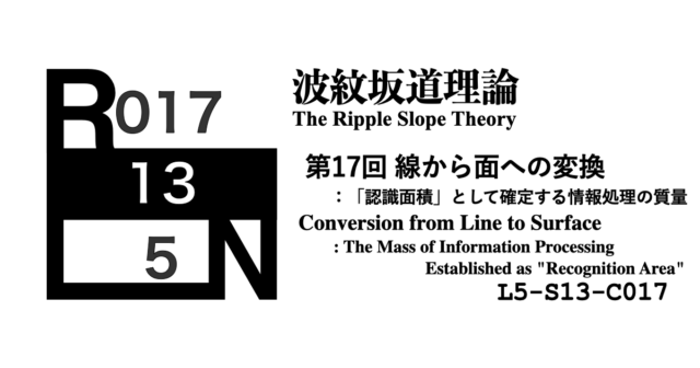 波紋坂道理論 第17回 線から面への変換：「認識面積」として確定する情報処理の質量 [L5-S13-C017]